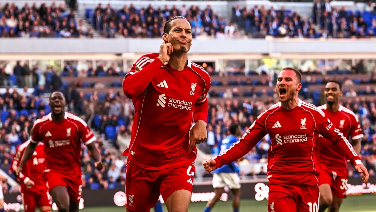 Gol Menit Akhir Virgil van Dijk Antar Liverpool Kalahkan Everton 2-1 di Derby Merseyside