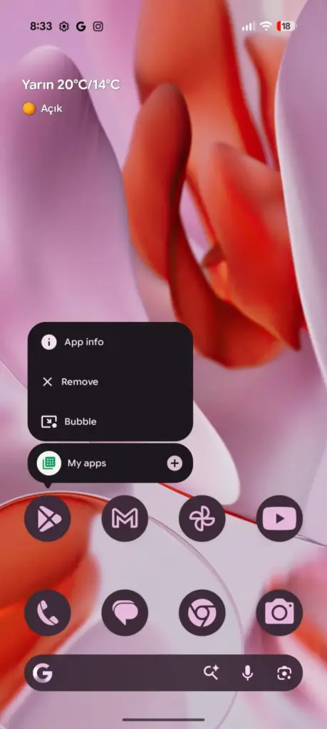 App Bubbles Di Android 17