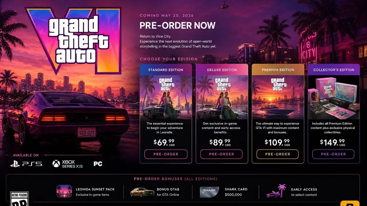 GTA 6 Disebut Buka Pre-Order 18 Mei, Berapa Harganya?