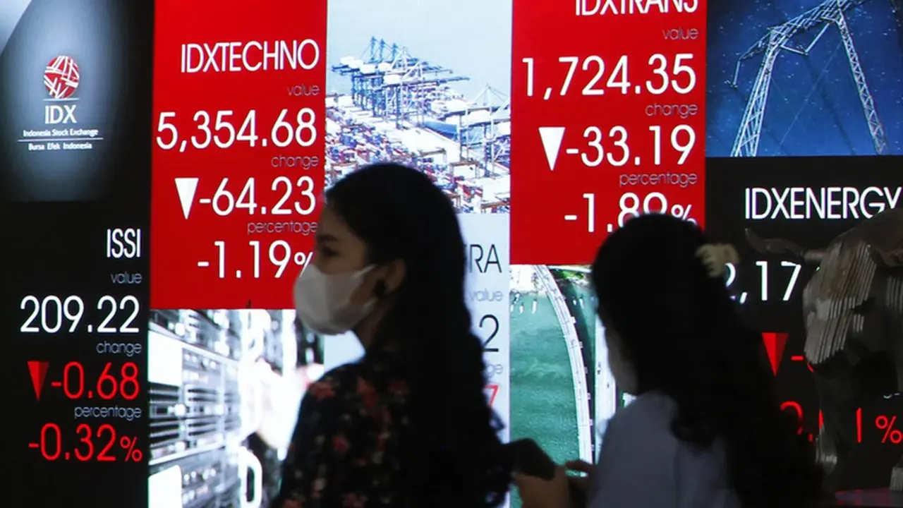 IHSG Melemah, Saham AMMN dan HRTA Ungguli Perdagangan Sesi I