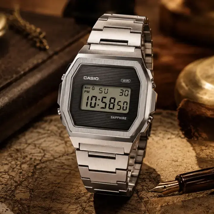 Casio Vintage A1000SP-7 Resmi Meluncur, Jam Digital Retro Premium dengan Bodi Full-Metal dan Kaca Safir Mewah