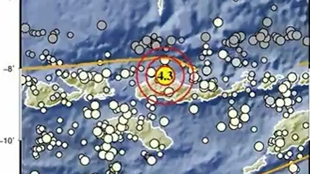 Gempa M4,3 Kembali Guncang Manggarai NTT, Episenter Berjarak 48 Km dari Ruteng