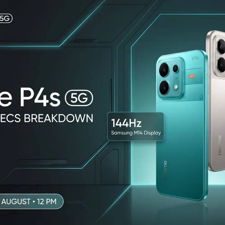 Realme P4s 5G Meluncur 26 Agustus di India, Bawa Layar AMOLED 6500 Nits dan Baterai 8000mAh