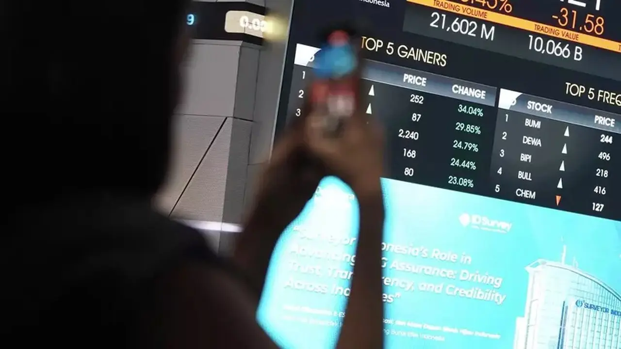 IHSG Bergerak Tipis, Tujuh Saham Capai Batas Atas Penguatan