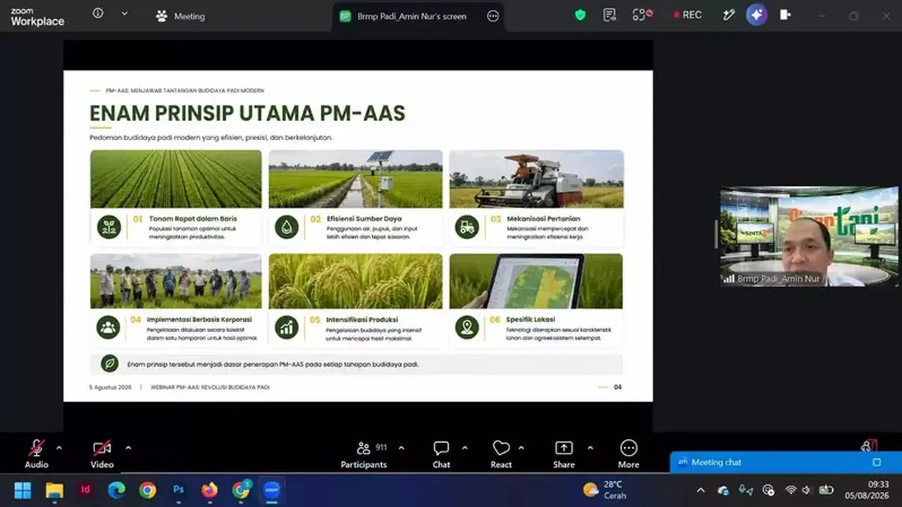 Kementan Dorong Teknologi Modern Tingkatkan Produktivitas Padi hingga 10 Ton per Hektare